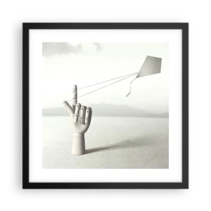 Poster in een zwarte lijst - Krachttest - 40x40 cm