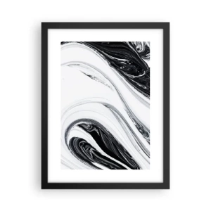 Poster in een zwarte lijst - Een combinatie van tegenstellingen - 30x40 cm