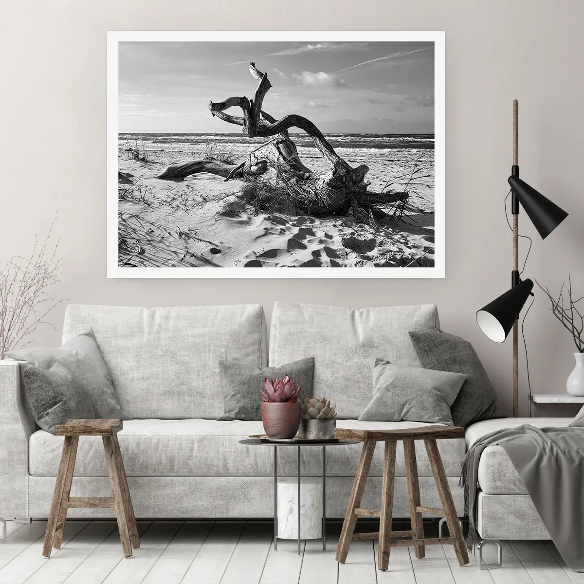 Poster - Zee sculptuur - 50x40 cm
