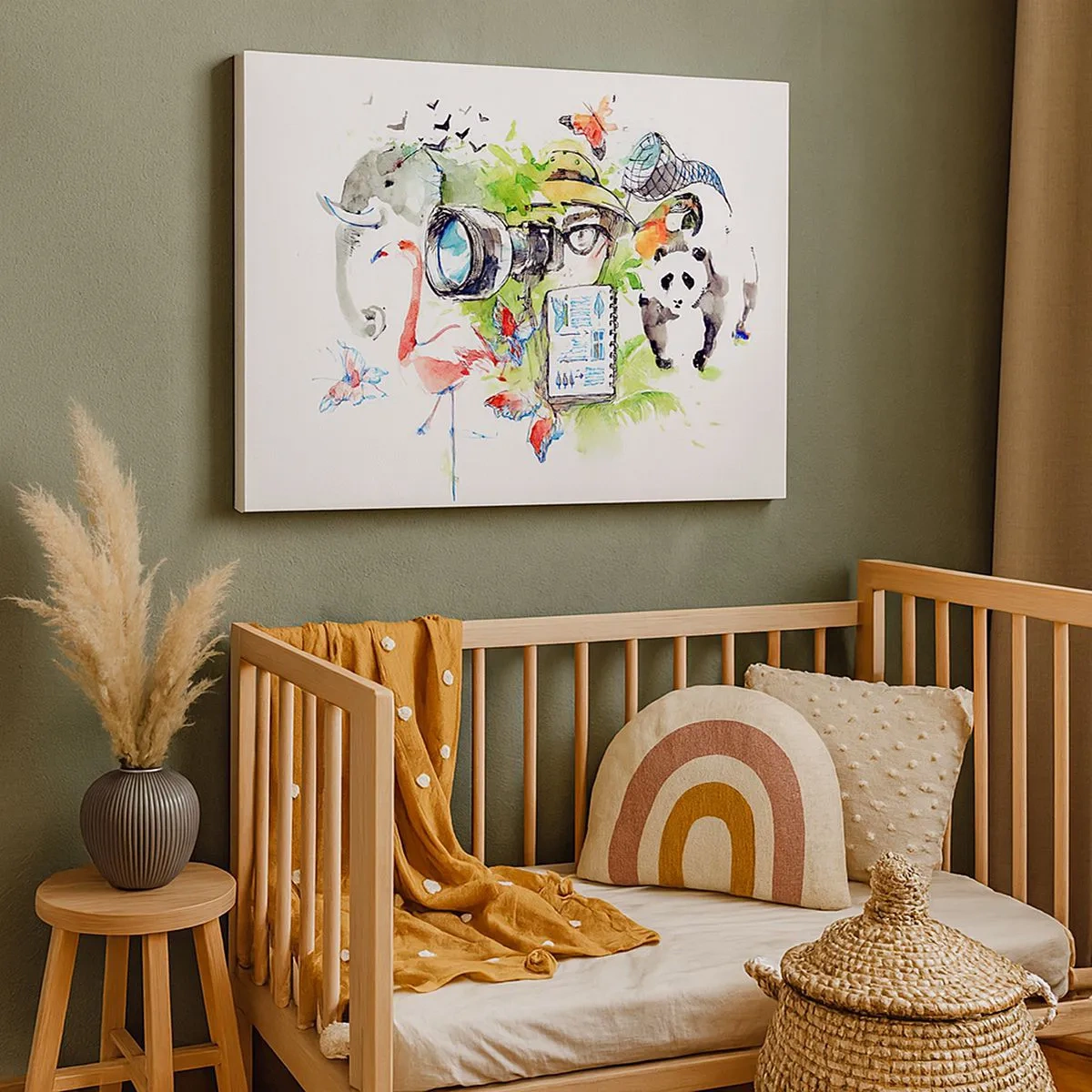 Schilderen op canvas - Kleurrijke afbeeldingen met natuur- en safarithema's - 70x50cm - In de lens van een reiziger - Moderne wanddecoratie voor woonkamer en slaapkamer ARTTOR