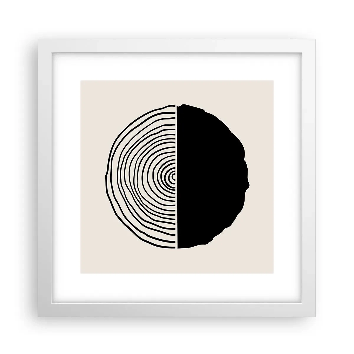 Poster in een witte lijst - Half om half - 30x30 cm