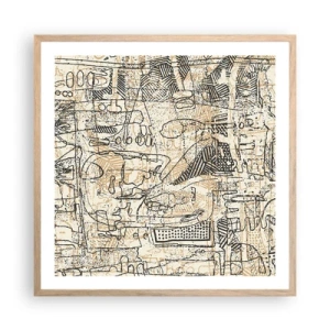 Een poster in een licht eiken lijst - Het wacht om te worden gedecodeerd - 60x60 cm