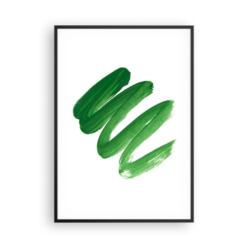 Poster in een zwarte lijst - Groene grap - 70x100 cm