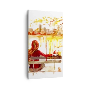 Schilderen op canvas - Een moment van bezinning - 45x80 cm