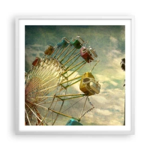 Poster in een witte lijst - Het zal zo zijn, het zal leuk zijn..., - 60x60 cm