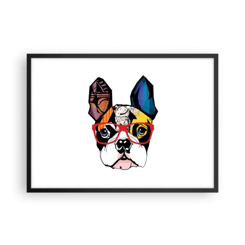 Poster in een zwarte lijst - intellectueel - 70x50 cm