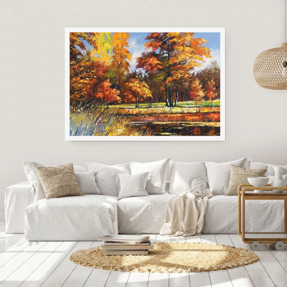 Poster - Landschap in goud en brons - 91x61 cm