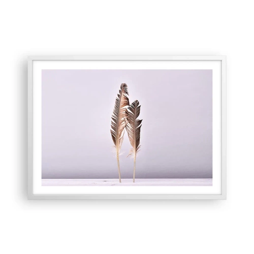 Poster in een witte lijst - Tegen het niets - 70x50 cm