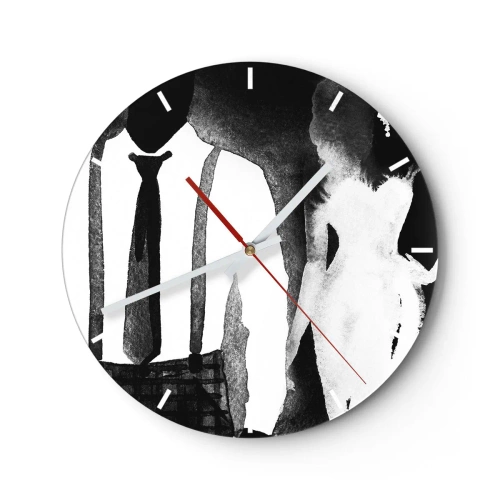 Wandklok - Klok - In een noir sfeer - 40x40 cm