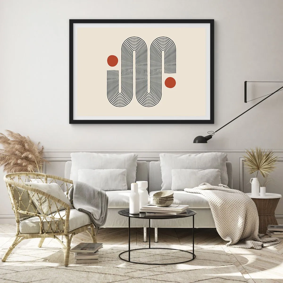 Poster in een zwarte lijst - Van het begin tot het eind - 40x30 cm
