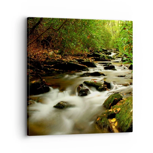 Schilderen op canvas - Zoals vloeibaar zilver - 30x30 cm