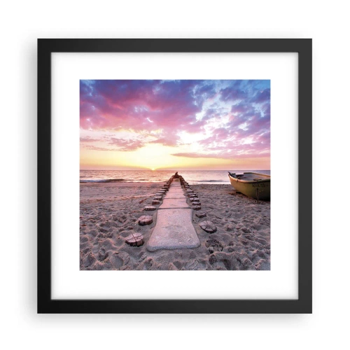 Poster in een zwarte lijst - Een moment van diepe ervaring - 30x30 cm