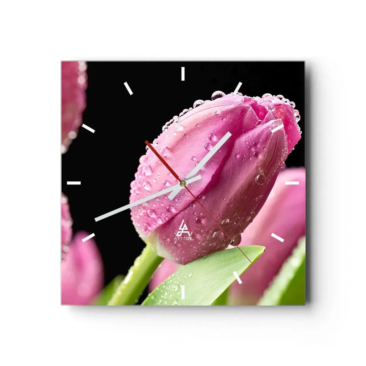 Wandklok - Klok - Lila droom in dauw - 30x30 cm