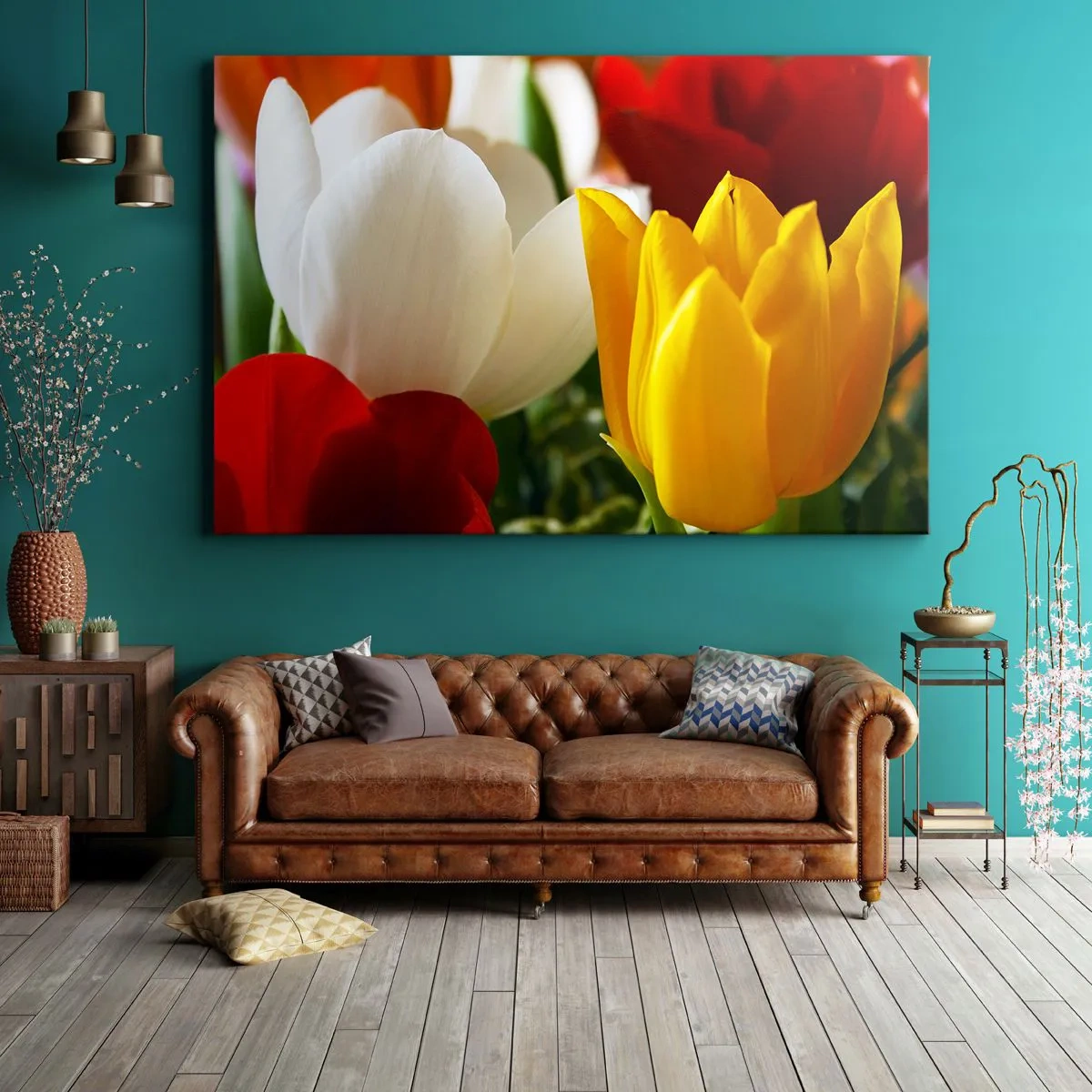 Schilderen op canvas - Tulpenkoorts - 120x80 cm