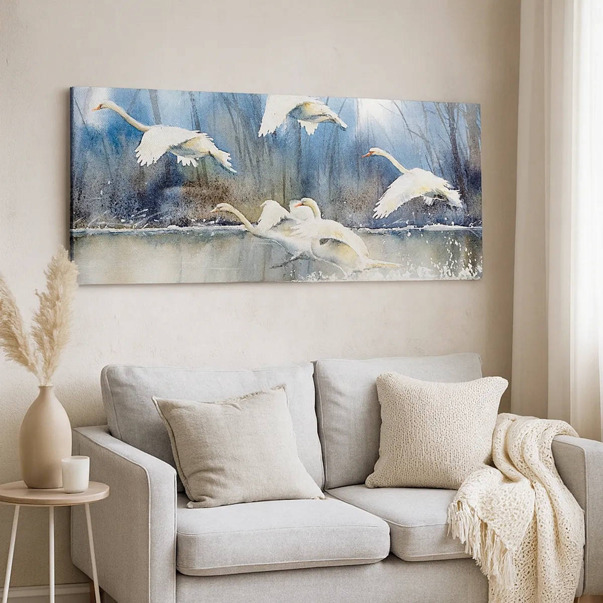 Schilderen op canvas - Zoals in het sprookje over wilde zwanen - 30x30 cm