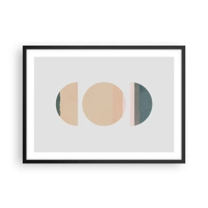 Poster in een zwarte lijst - Een Wiel achter een andere - 70x50 cm