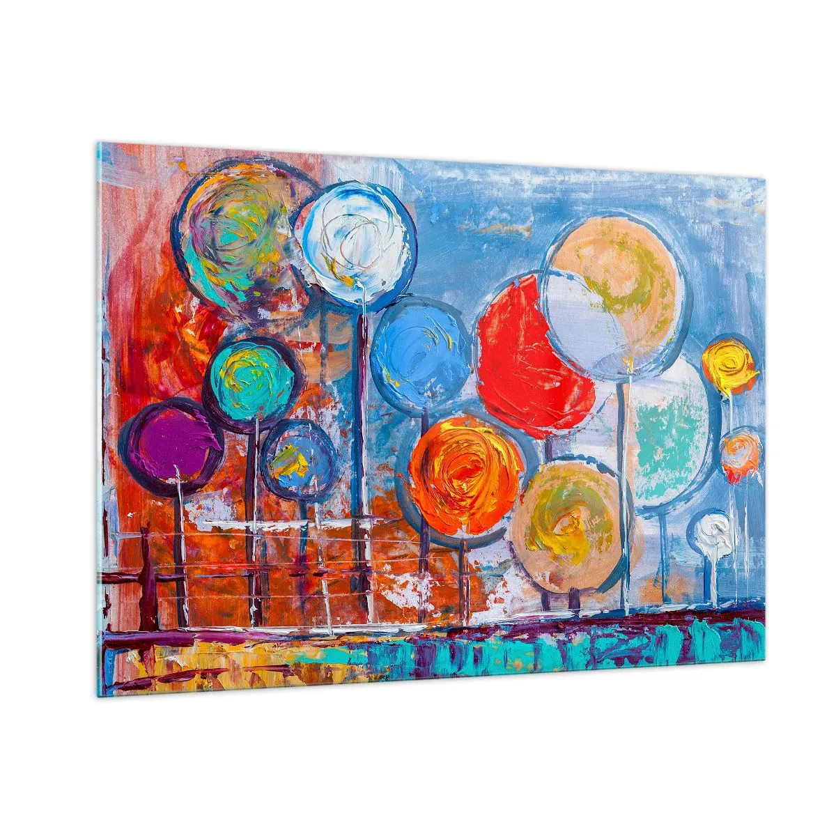 Schilderen op glas - Wonderen op de stok - 100x70 cm