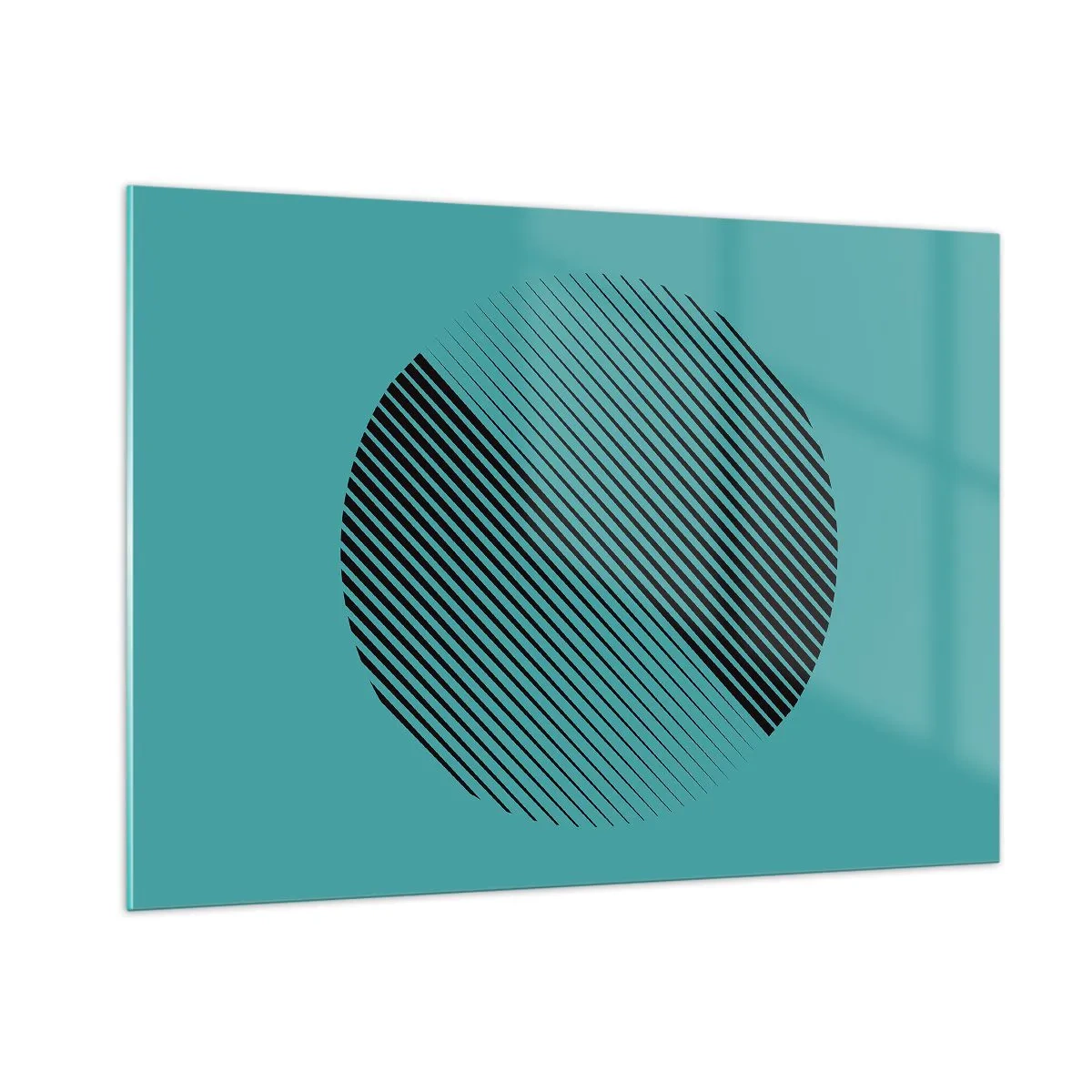 Schilderen op glas - Cirkel – een geometrische variatie - 100x70 cm