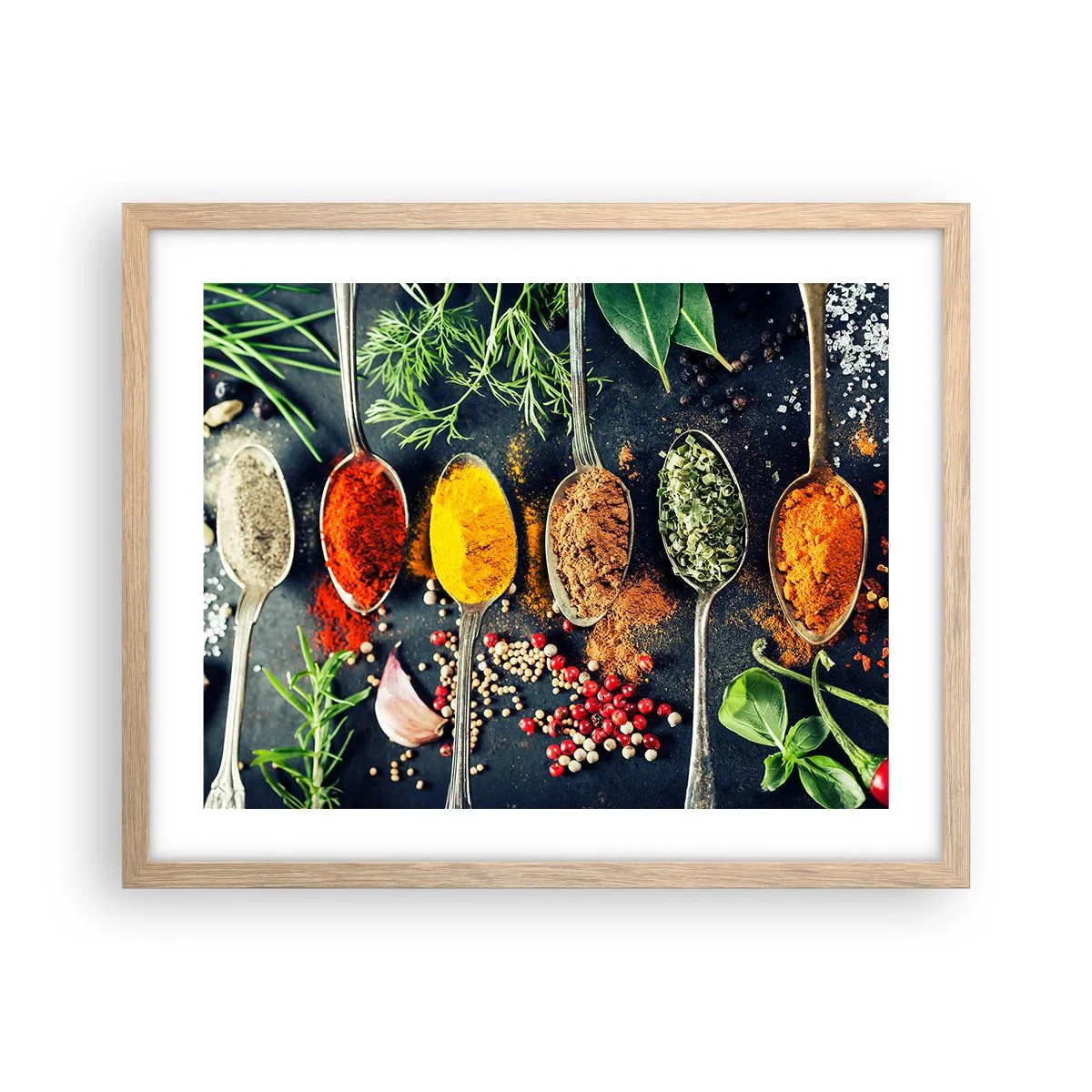 Een poster in een licht eiken lijst - Culinaire magie - 50x40 cm