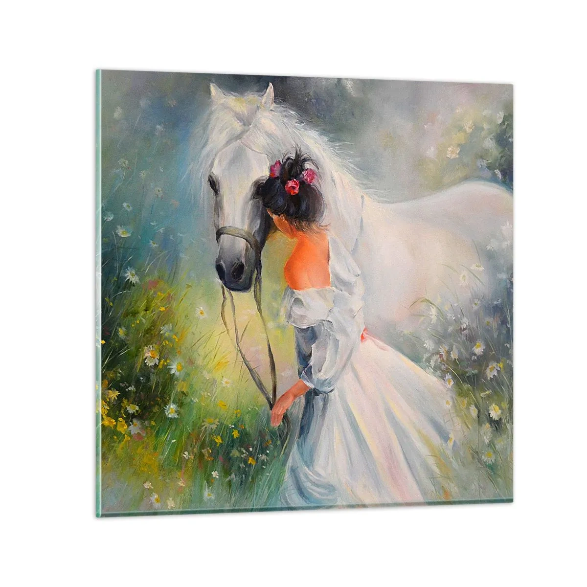 Schilderen op glas - Als uit een mooie droom - 30x30 cm