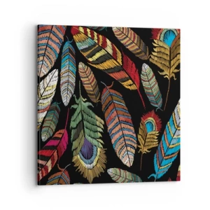 Schilderen op canvas - Het vogelcarnaval - 70x70 cm