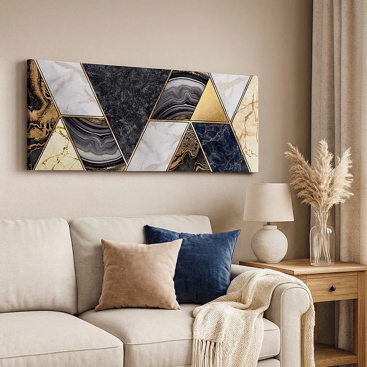 Schilderen op canvas - Steen bij steen - 100x40 cm