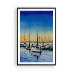 Poster in een zwarte lijst - Einde van een goede dag - 61x91 cm