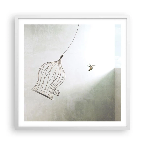 Poster in een witte lijst - In je element - 60x60 cm