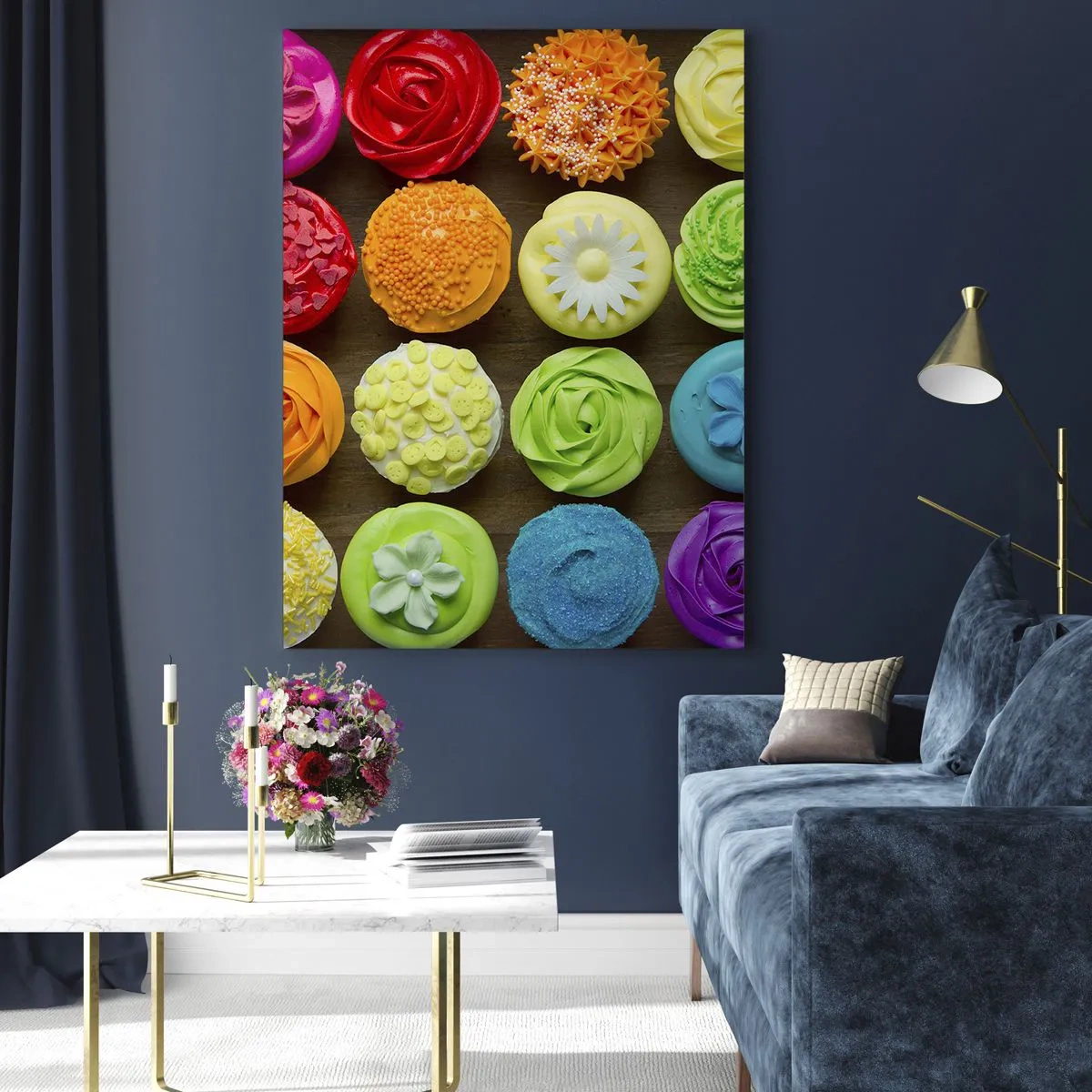 Schilderen op glas - Elk anders - allemaal lekker  - 80x120 cm