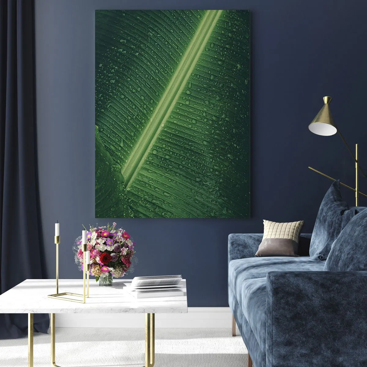 Schilderen op glas - De structuur van groen - 50x70 cm