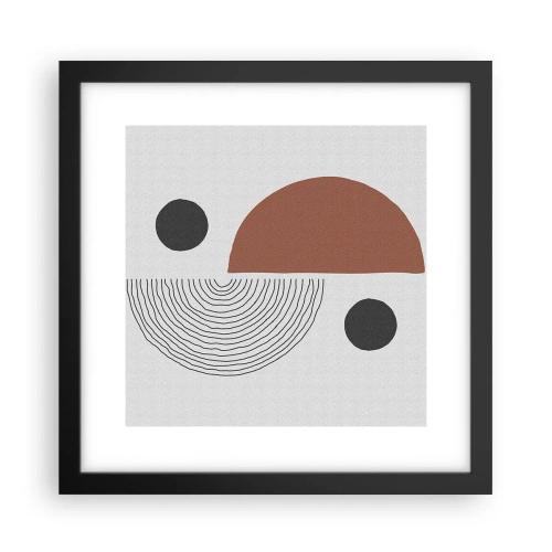 Poster in een zwarte lijst - Perfectie van het wiel - 30x30 cm