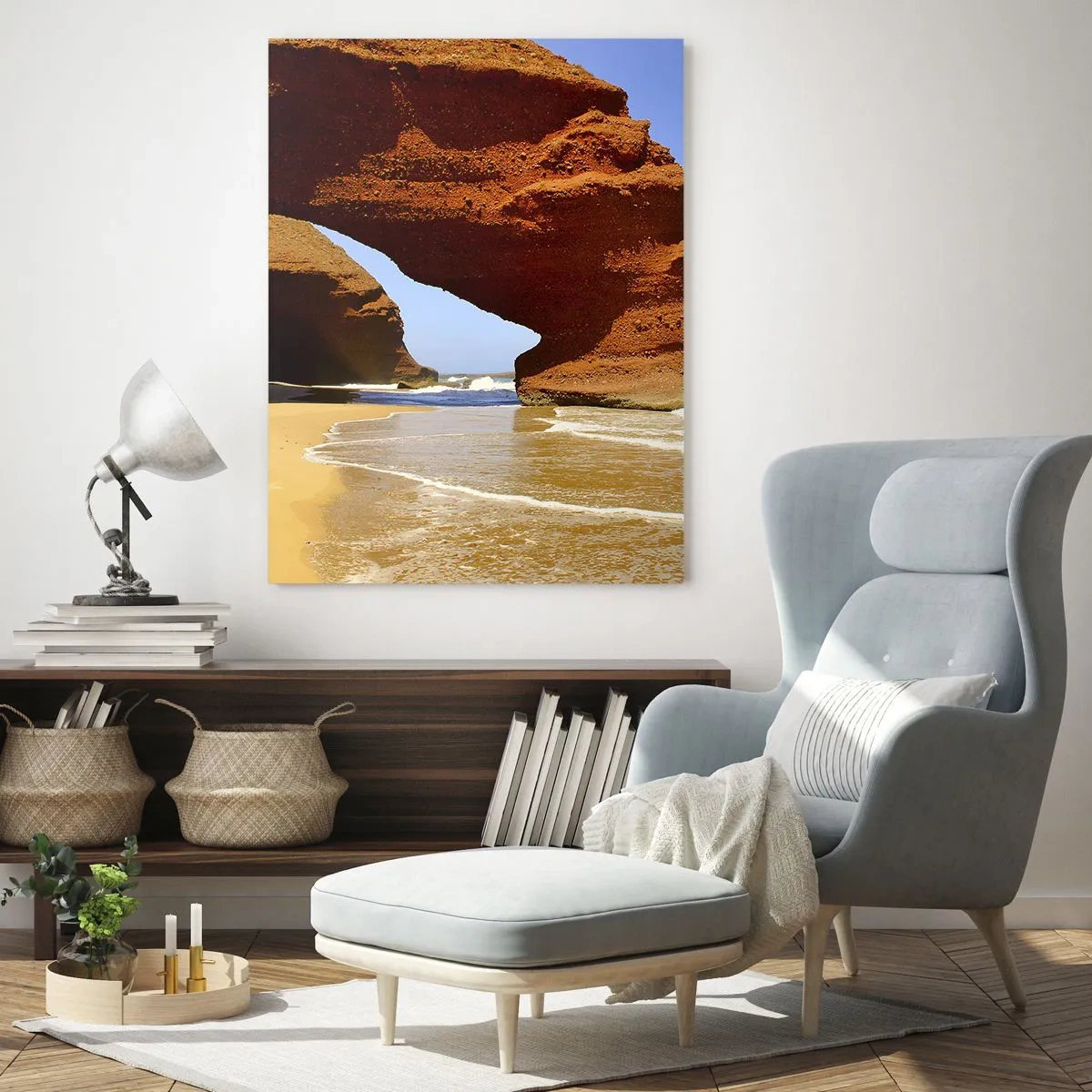 Schilderen op glas - Water en wind  al duizen jaren - 50x70 cm