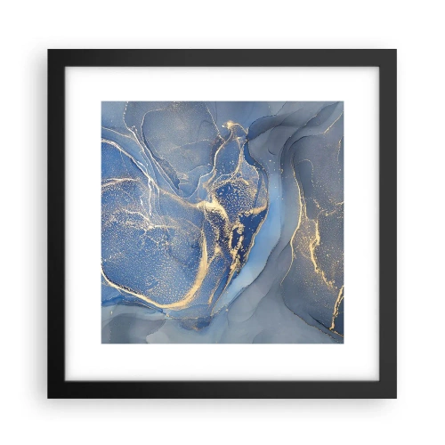 Poster in een zwarte lijst - Goudstof - 30x30 cm