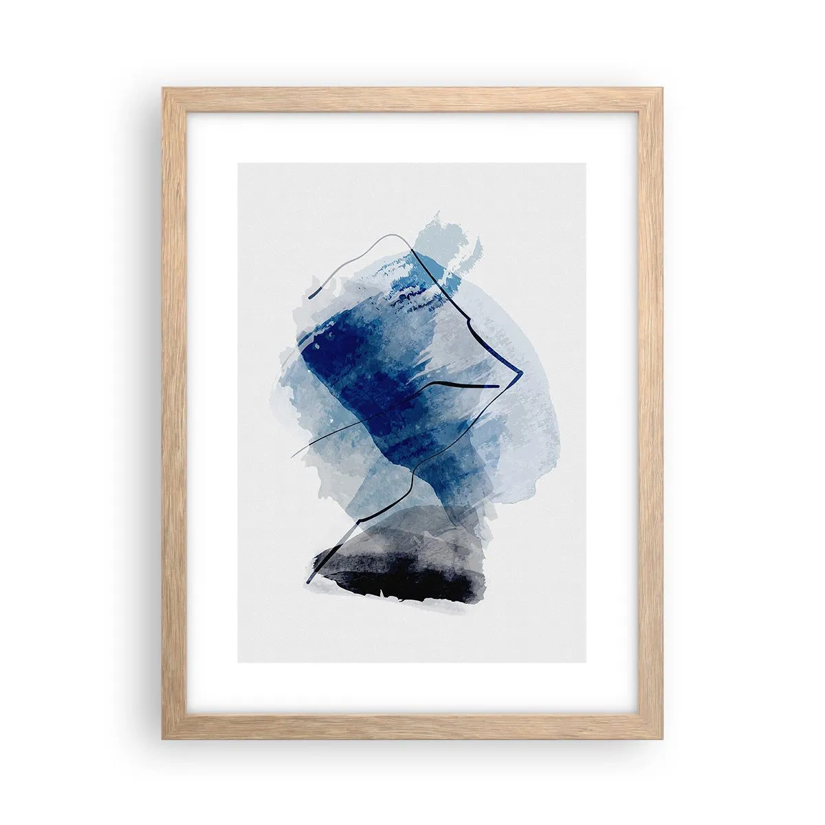 Een poster in een licht eiken lijst - Ijsberg - 30x40 cm