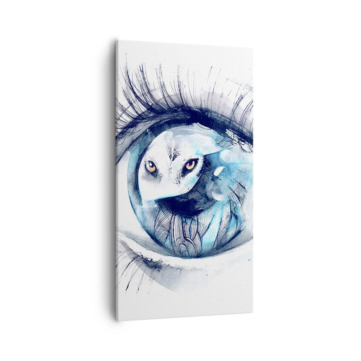 Schilderen op canvas - Oog in oog met wildheid - 55x100 cm