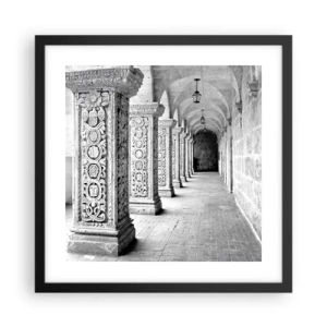 Poster in een zwarte lijst - En waar naar toe….? - 40x40 cm