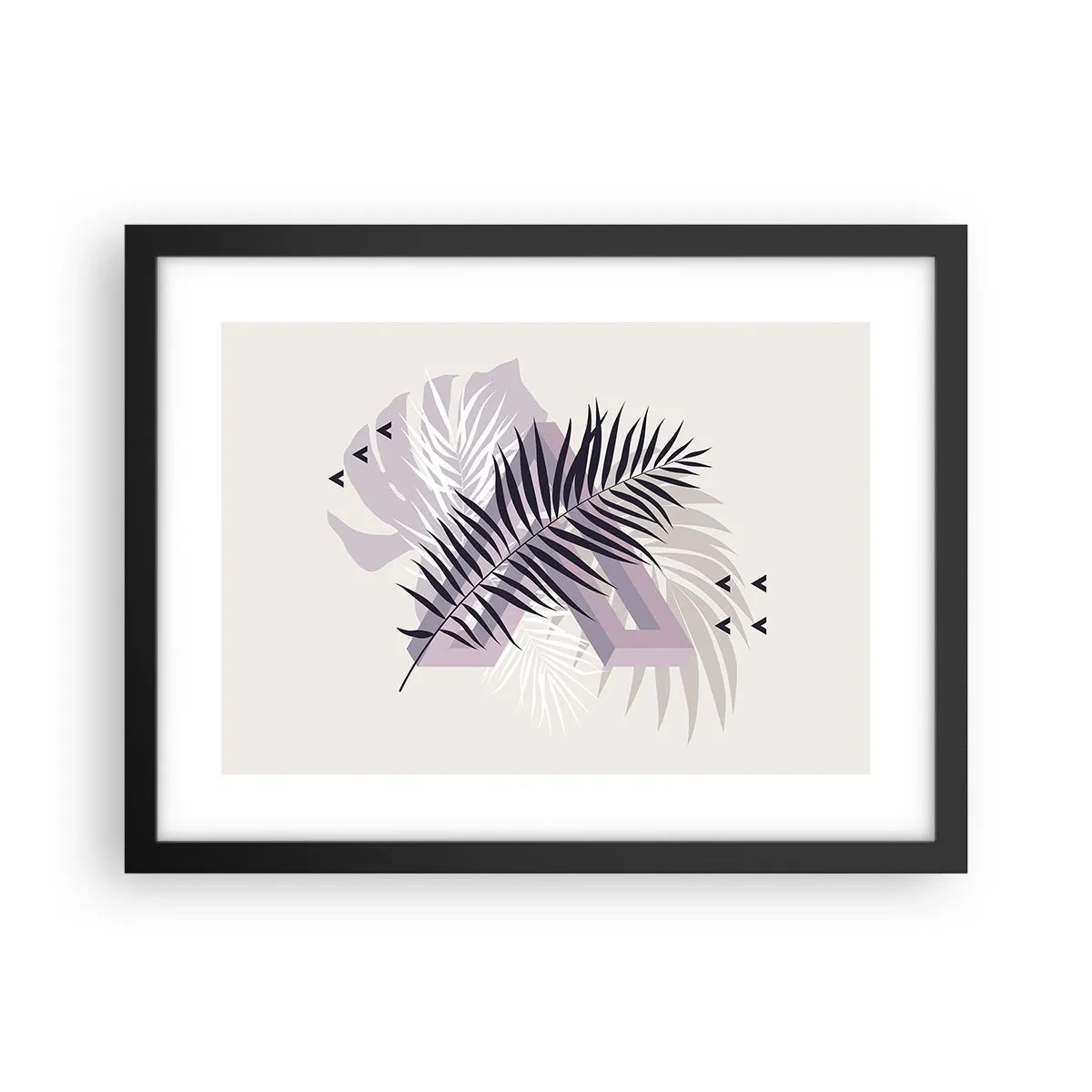 Poster in een zwarte lijst - De schaduw van de schaduw - 40x30 cm