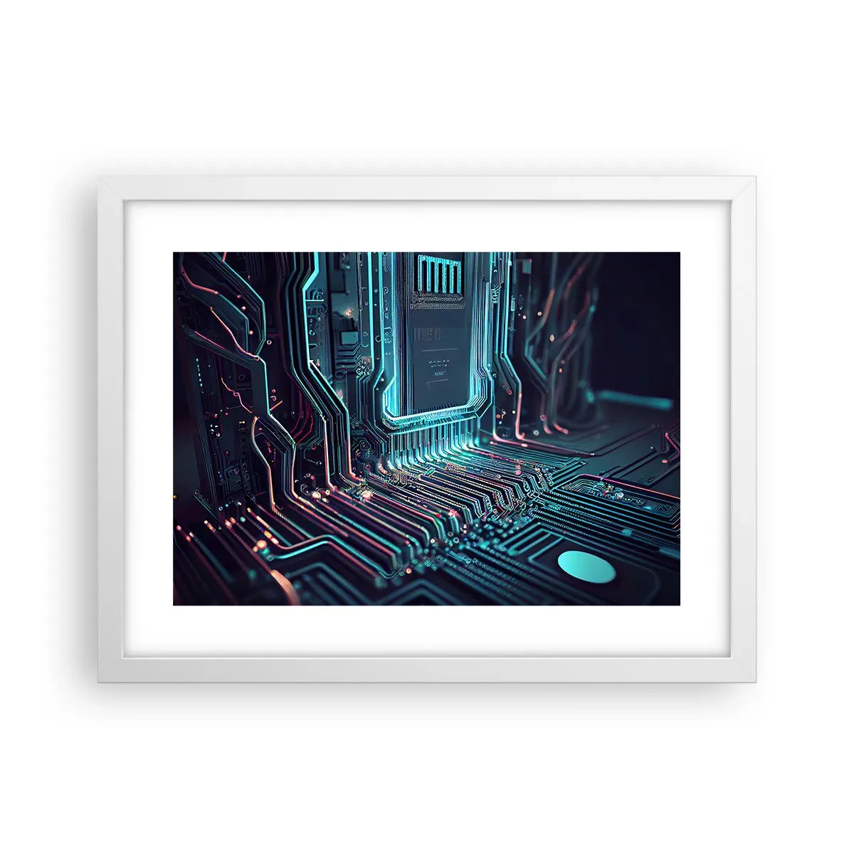 Poster in een witte lijst - Ik ben aan het denken… - 40x30 cm