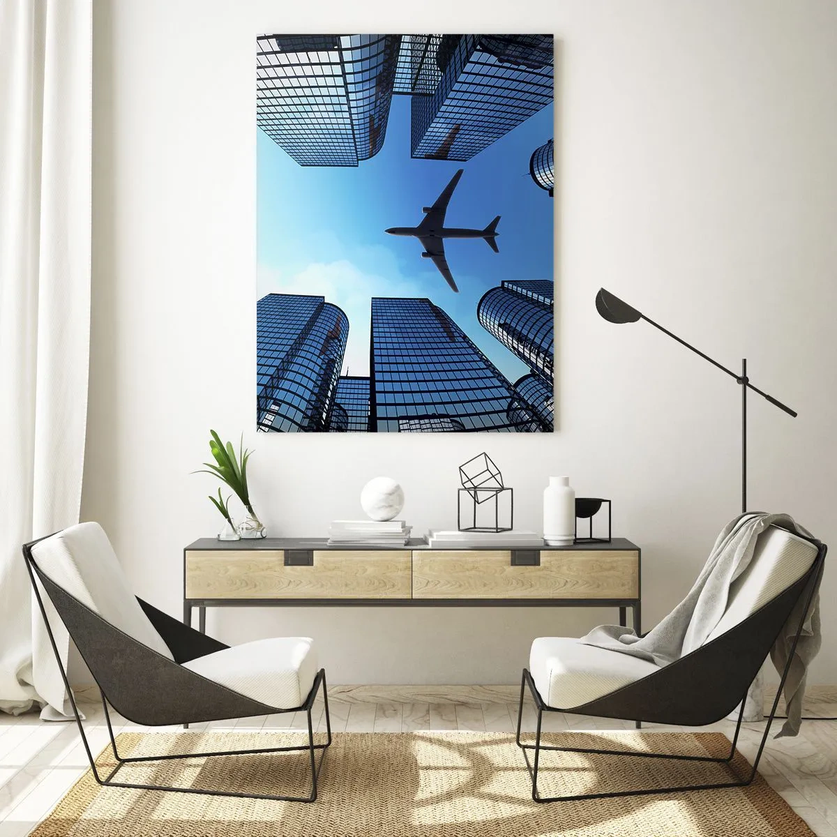 Schilderen op glas - Het uitzicht vanuit het glazen ravijn - 50x70 cm