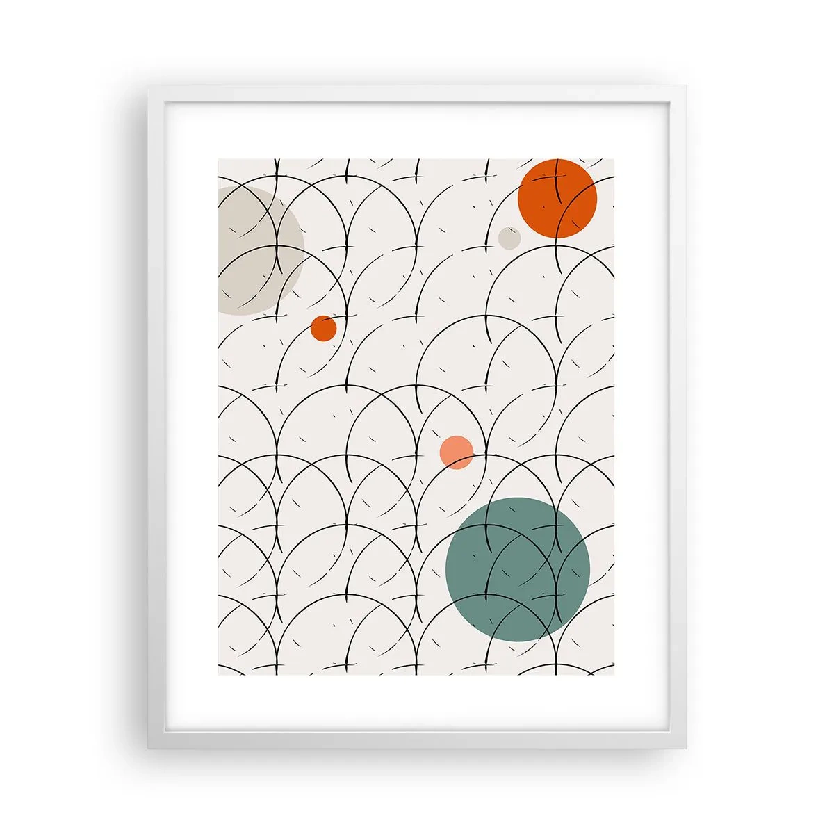 Poster in een witte lijst - In de pop-art-sfeer - 40x50 cm