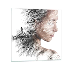 Schilderen op glas - De geest van het bos - 40x40 cm