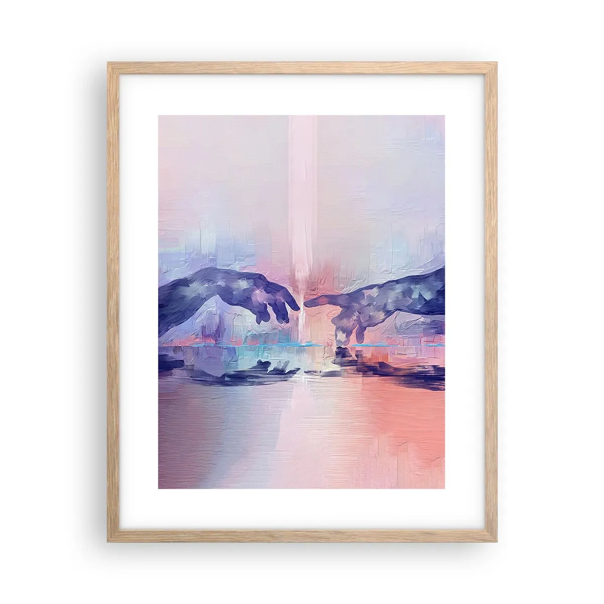 Een poster in een licht eiken lijst - Goddelijke levensvonk - 40x50 cm