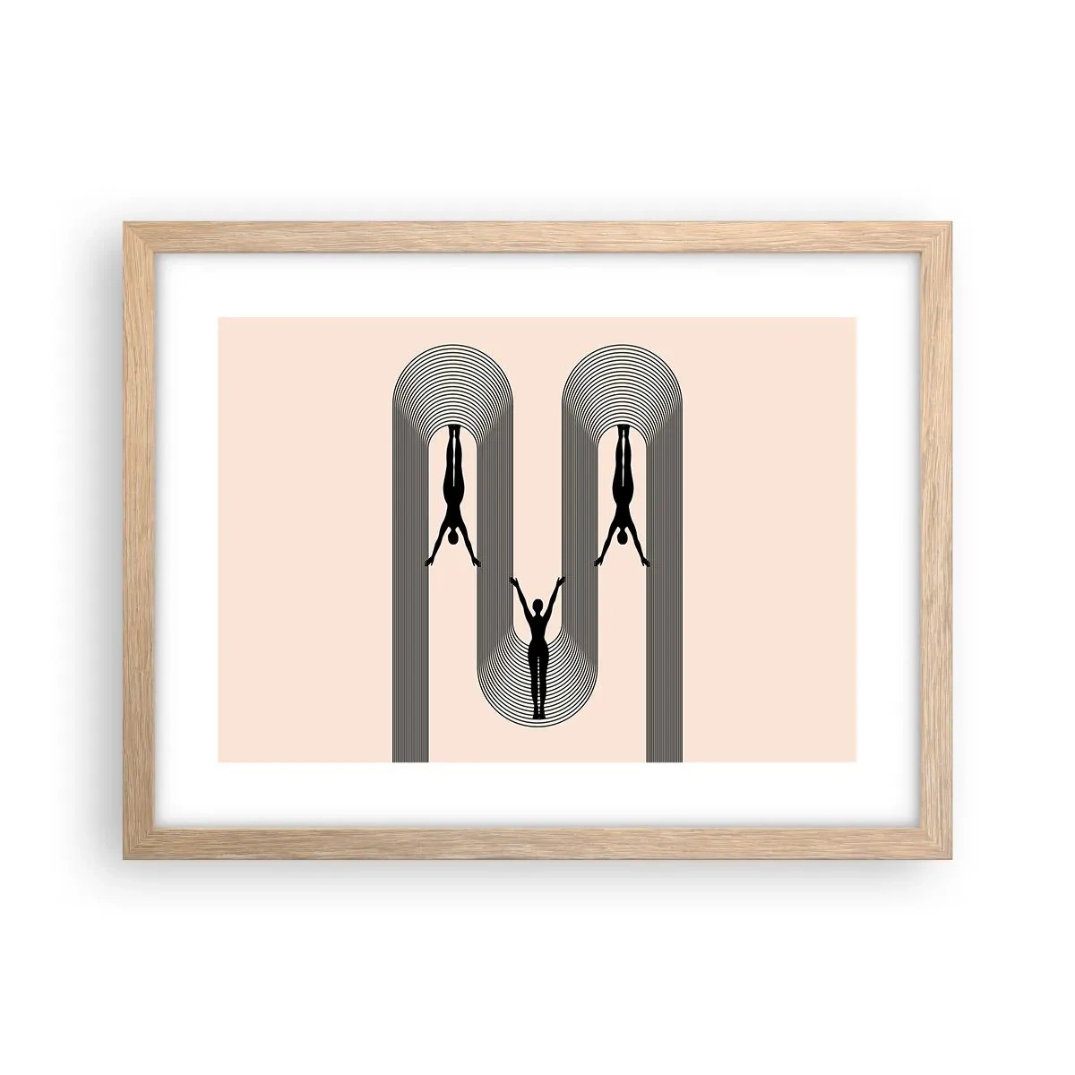 Een poster in een licht eiken lijst - Op zijn kop - 40x30 cm