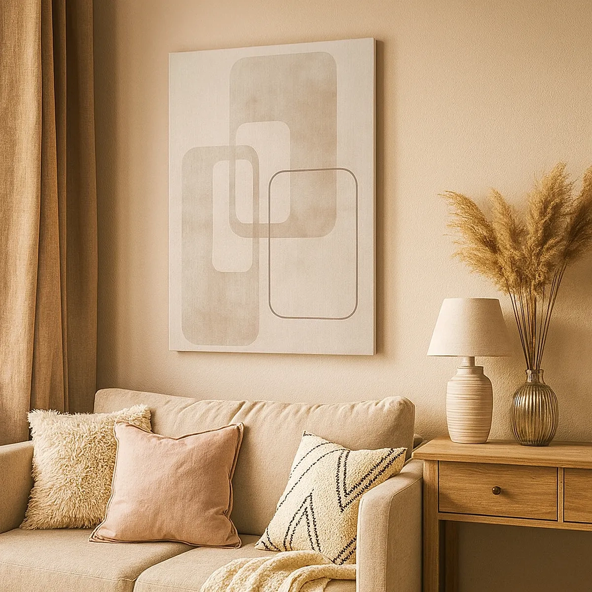 Schilderen op canvas - Geometrische voeg - 50x70 cm