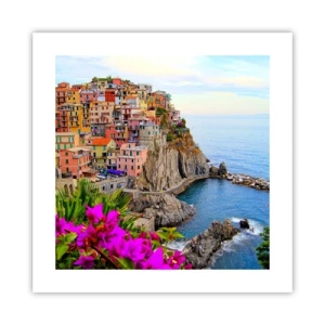 Poster - Lachende stad - 40x40 cm