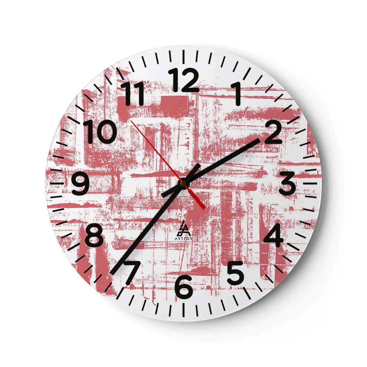 Wandklok - Klok - De rode stad - 40x40 cm