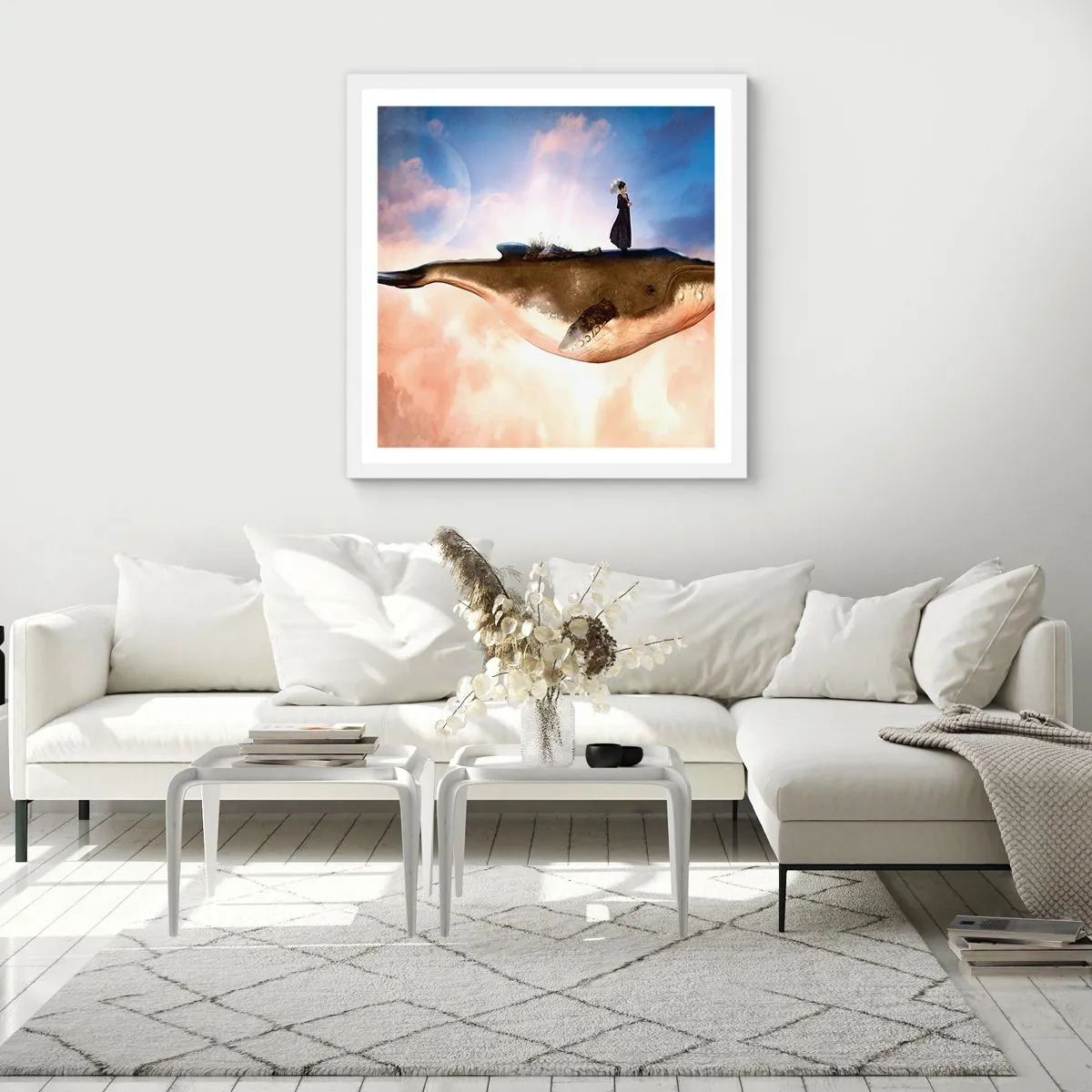 Poster in een witte lijst - Een echte reis - 50x50 cm