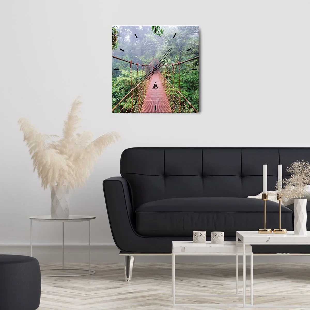 Wandklok - Klok - Opgehangen over de kronen - 30x30 cm