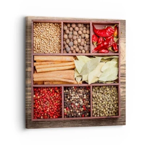 Schilderen op canvas - Volgorde van vormen, boeket van aroma's - 30x30 cm