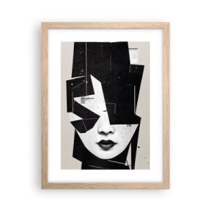 Een poster in een licht eiken lijst - Diep verborgen - 30x40 cm